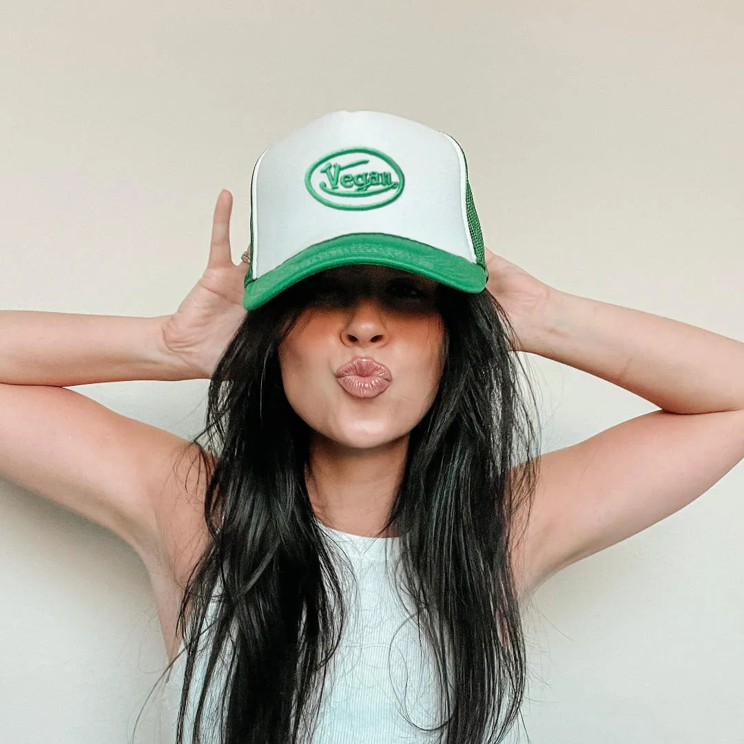 Von Vegan Trucker Hat - Green/White