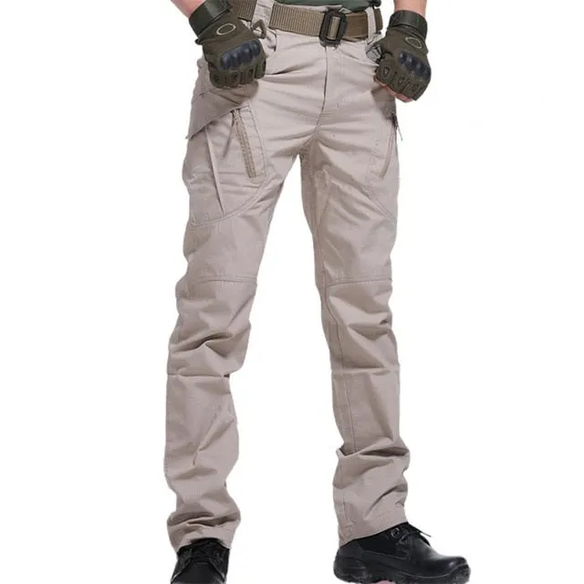 Wiaofellas Cargo Pants Military Tactical Pants Multi-Pocket Outdoor Hiking Army Joggers Pant Cotton Blend Water Resistant Casual Long Pants