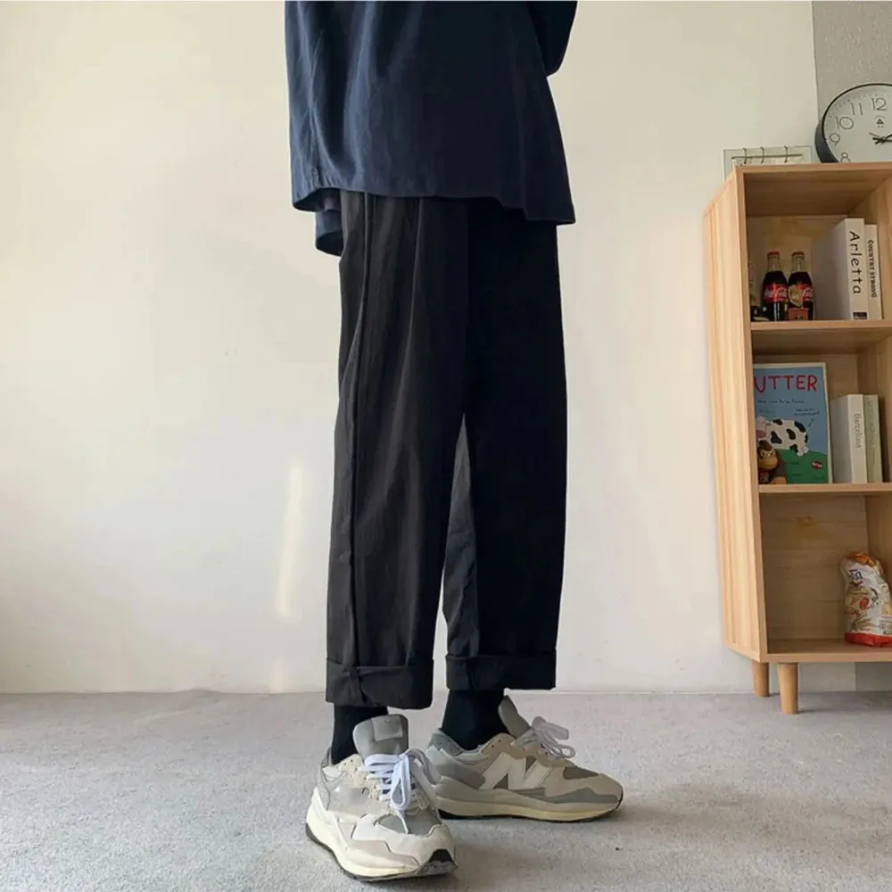 Wiaofellas  -  Fashion Straight Loose Baggy Trousers Men Casual Streetwear Cargo Pants Wide Leg Oversize Hip Hop Street Harajuku Vintage