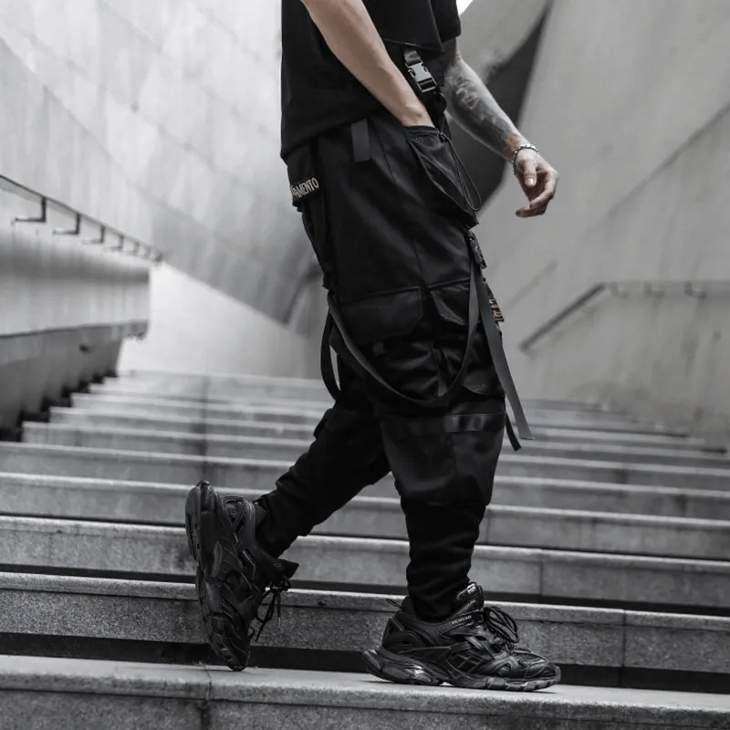 WLS Webbing Dark Black Pants