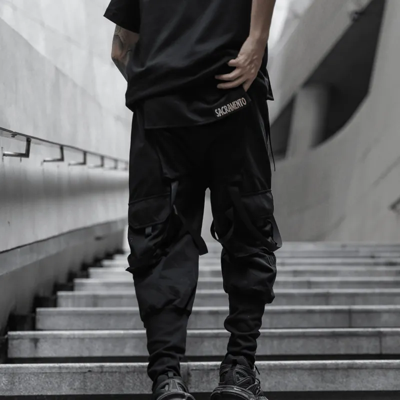 WLS Webbing Dark Black Pants