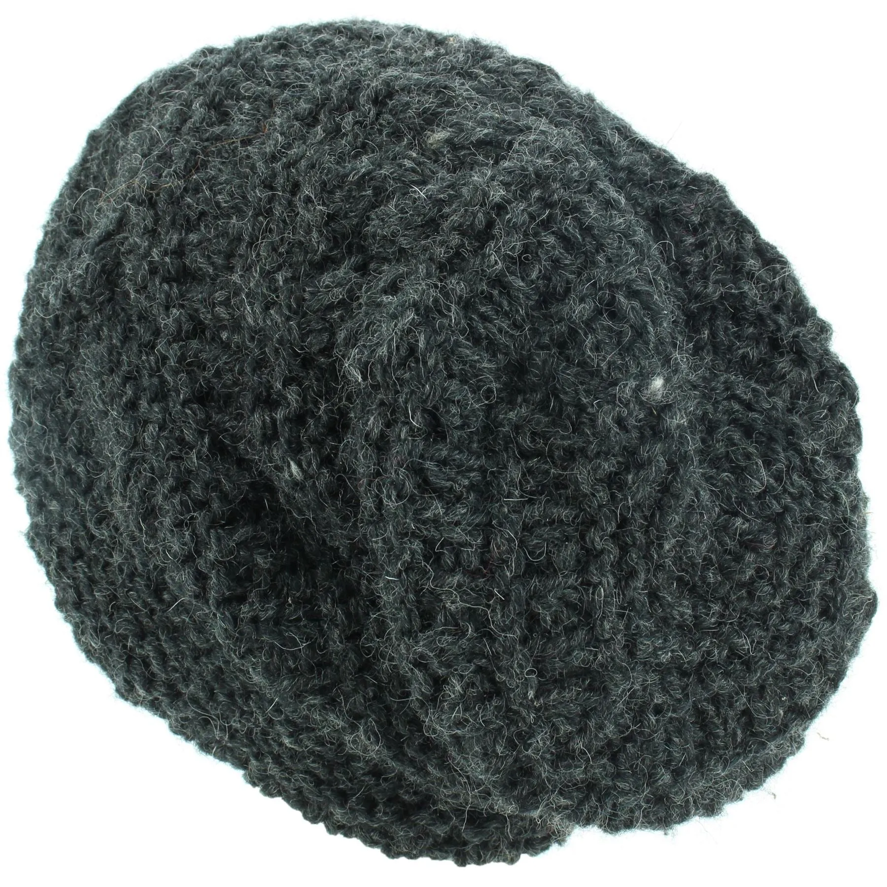 Wool Knit Beanie Hat - Charcoal Grey