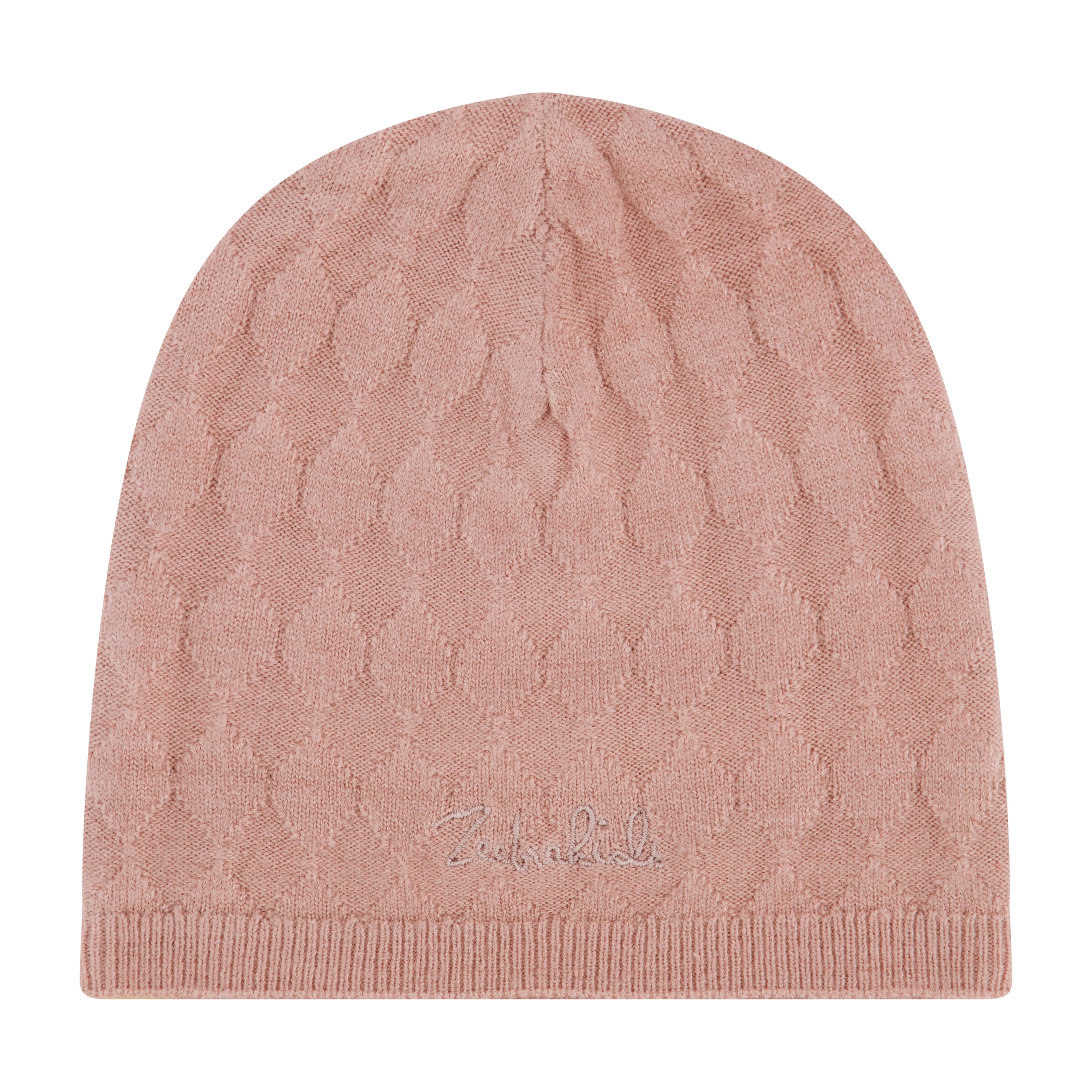 ZK Rose Textured Knit Hat